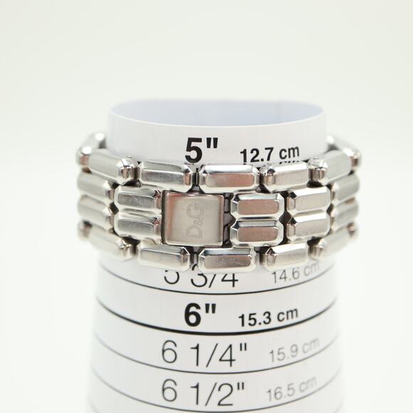 Dolce & Gabbana Ladies Aristocratic Silver Tone 28mm Watch 5.25\